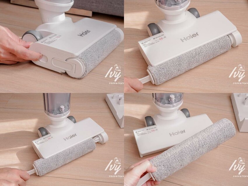 Haier海爾智慧洗地機W3 |最輕型洗地機推薦,同時吸拖還能自動清洗,加上獨創滾刷設計讓毛髮不纏繞,有小孩、毛孩家庭必備清潔神器! - 艾薇覓食趣