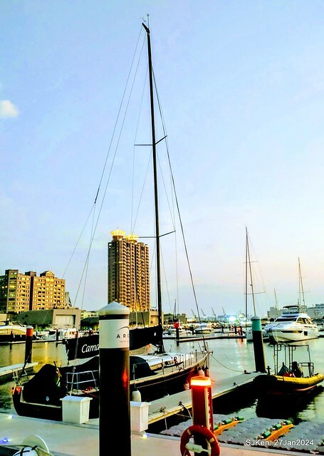 「黃色小鴨 Rubber Duck」由荷蘭藝術家霍夫曼(Florentijn Hofman)創作 exhibitied at Koashiung harbour from 2024.01.27 ~ 2024.02.25, by SJKen, Jan 27, 2024.