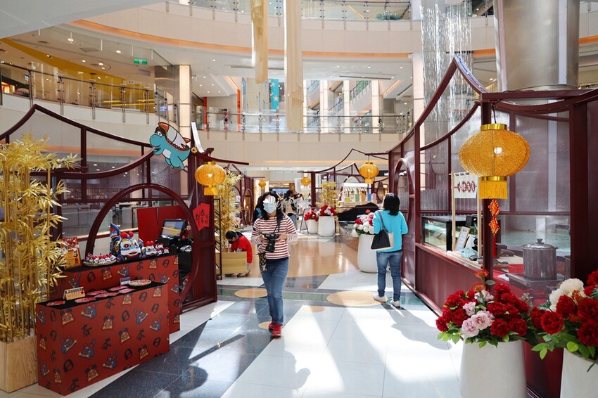 桃園市中壢區大江購物中心 2024新春賀歲鈔好逛 東方美學賀歲裝置藝術在大江  好拍好買