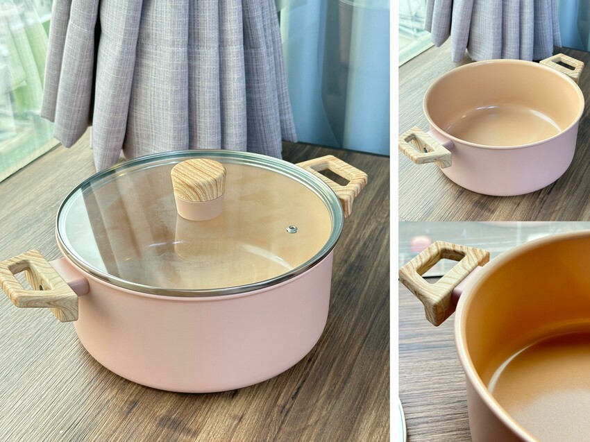 [開箱測評]義大利 CUOCO 北歐系列｜粉彩鑽瓷IH陶瓷不沾鍋具組｜Diamikos⁺晶彩鑽瓷技術｜全系列6種不同尺寸鍋具 ｜不沾耐用又好看！ - 萍姐愛分享