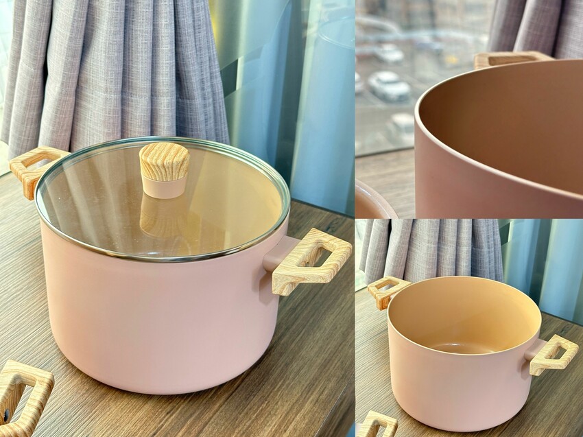 [開箱測評]義大利 CUOCO 北歐系列｜粉彩鑽瓷IH陶瓷不沾鍋具組｜Diamikos⁺晶彩鑽瓷技術｜全系列6種不同尺寸鍋具 ｜不沾耐用又好看！ - 萍姐愛分享