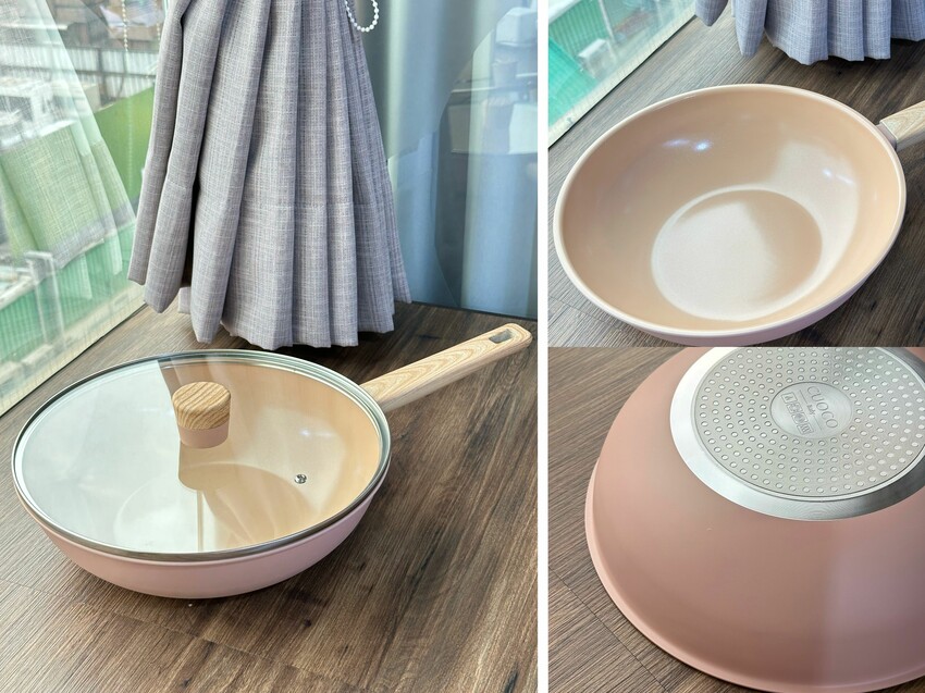 [開箱測評]義大利 CUOCO 北歐系列｜粉彩鑽瓷IH陶瓷不沾鍋具組｜Diamikos⁺晶彩鑽瓷技術｜全系列6種不同尺寸鍋具 ｜不沾耐用又好看！ - 萍姐愛分享