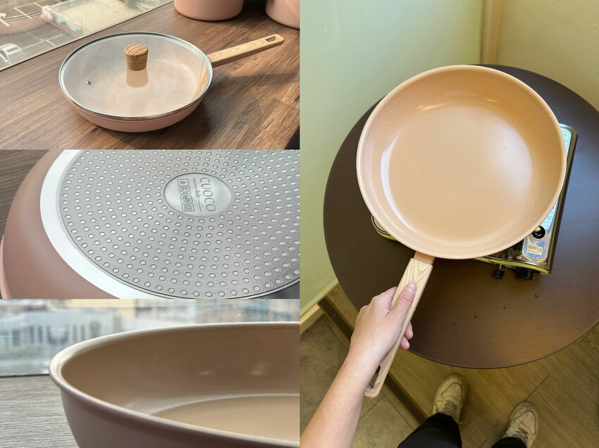 [開箱測評]義大利 CUOCO 北歐系列｜粉彩鑽瓷IH陶瓷不沾鍋具組｜Diamikos⁺晶彩鑽瓷技術｜全系列6種不同尺寸鍋具 ｜不沾耐用又好看！ - 萍姐愛分享