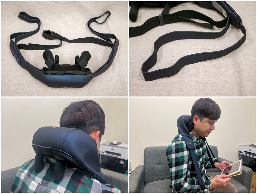 【開箱】MOLIJIA魔力家M637無線免手持/充電式肩頸按摩帶,就像真人按摩充電式肩頸按摩器推薦!