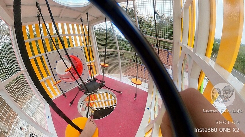 台中市新社區台中新社|山城首座6.3米高櫻花主題溜滑梯開放使用,櫻花特色共融遊戲場,櫻花季賞花最佳去處|新社復盛公園