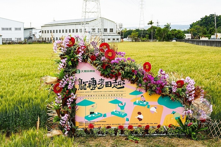 台中市大雅區台中活動|2024大雅小麥文化節龍轉麥田趣開跑-棧板巨龍、麵田稻草人創作展、親子手作、必拍麥田裝置藝|地點