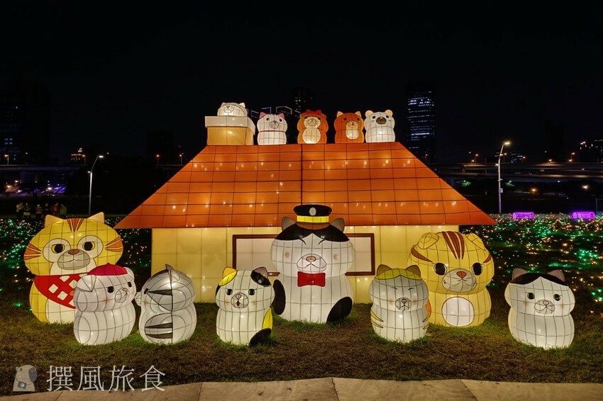 新北市三重區【2024新北燈會】精緻傳統新春花燈讓人驚喜！可拍拍互動的充氣恐龍區小朋友必愛上！