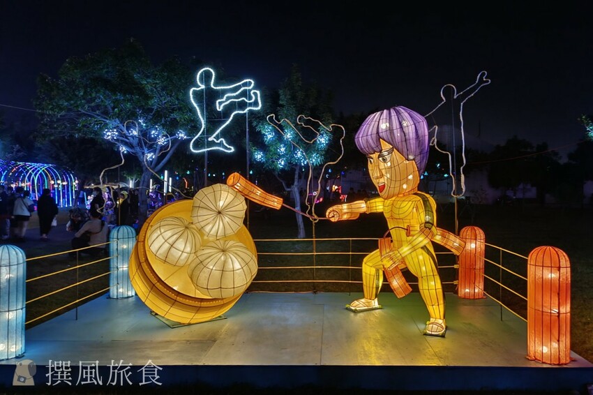 台中市西屯區【2024中台灣燈會】超可愛馬卡龍燈區把動物變成甜點啦！6大展區、29區台中特色花燈、主燈秀影片