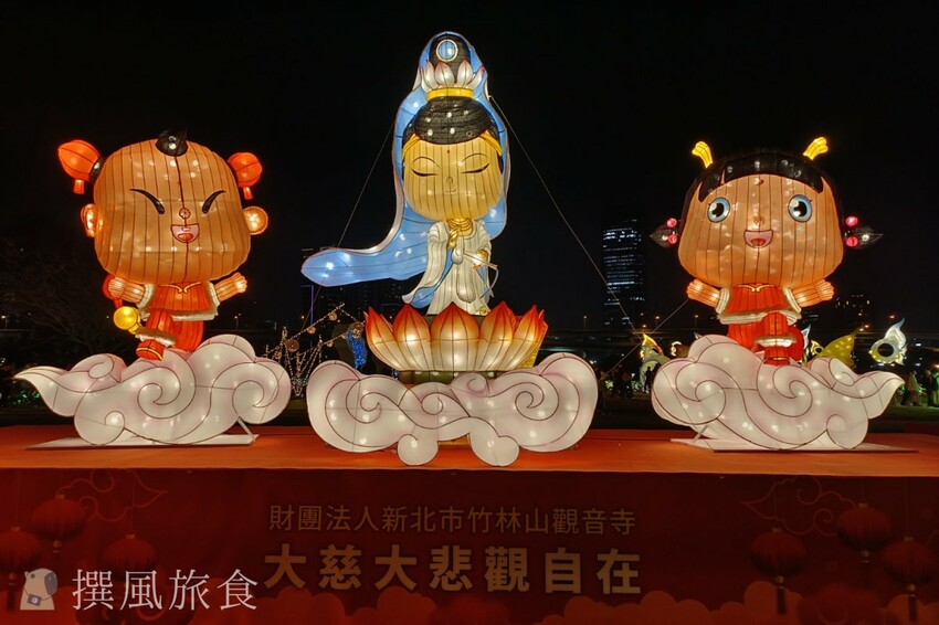 新北市三重區【2024新北燈會】精緻傳統新春花燈讓人驚喜！可拍拍互動的充氣恐龍區小朋友必愛上！