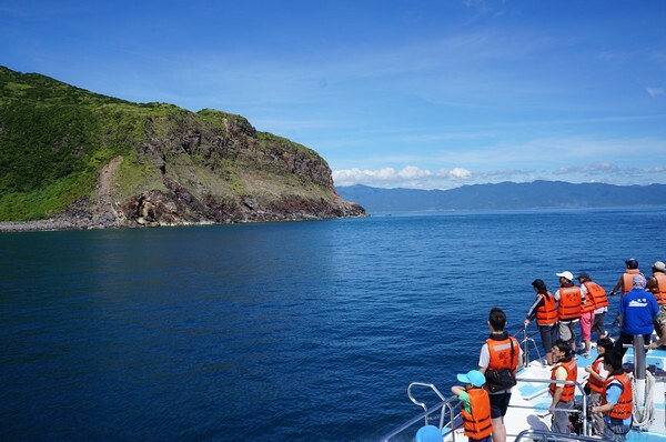宜蘭縣頭城鎮龜山島賞鯨|龜山島半日遊》賞鯨登島繞島三合一,賞龜山島八景,牛奶海立槳好好玩
