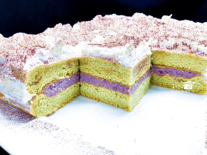 烘焙筆記│抹茶芋泥夾心蛋糕