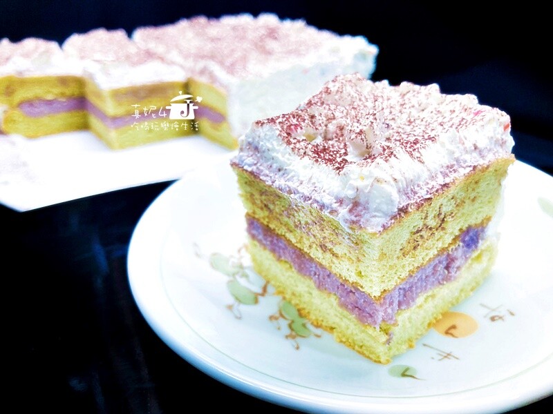 烘焙筆記│抹茶芋泥夾心蛋糕