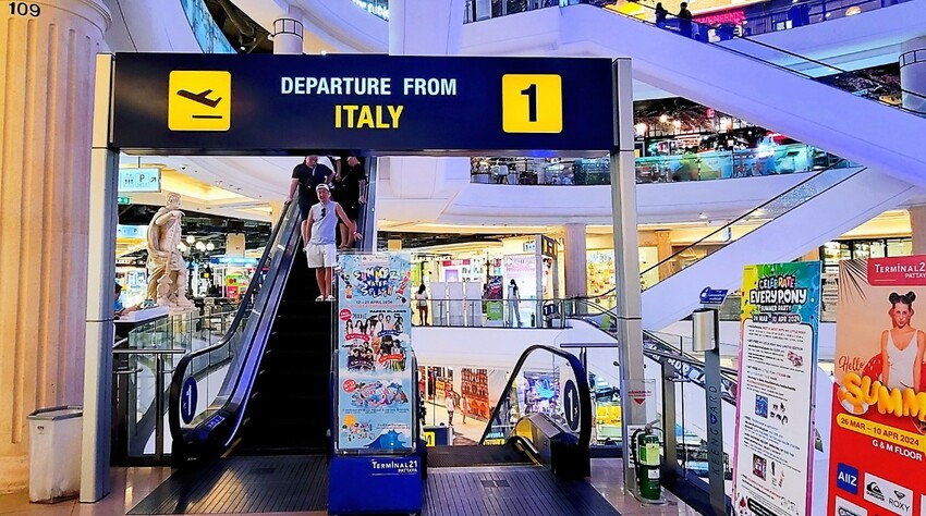 泰國芭達雅TERMINAL21 PATTAYA 航站購物中心，吃美食購好物、娛樂休閒一次搞定!