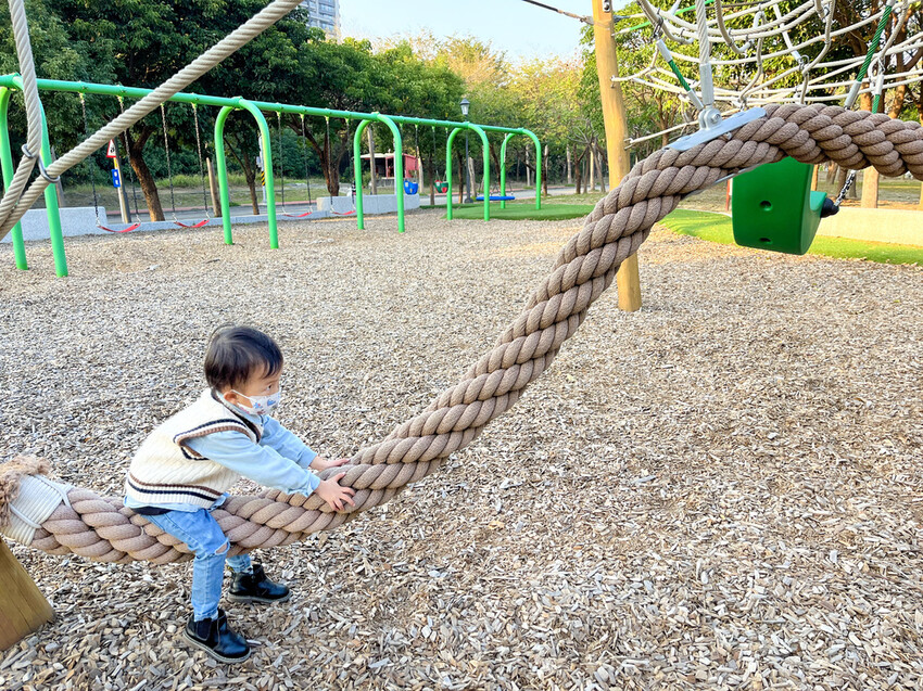 小猴子森林公園。公25公園。小竹繪本主題遊戲場。九個盪鞦韆一