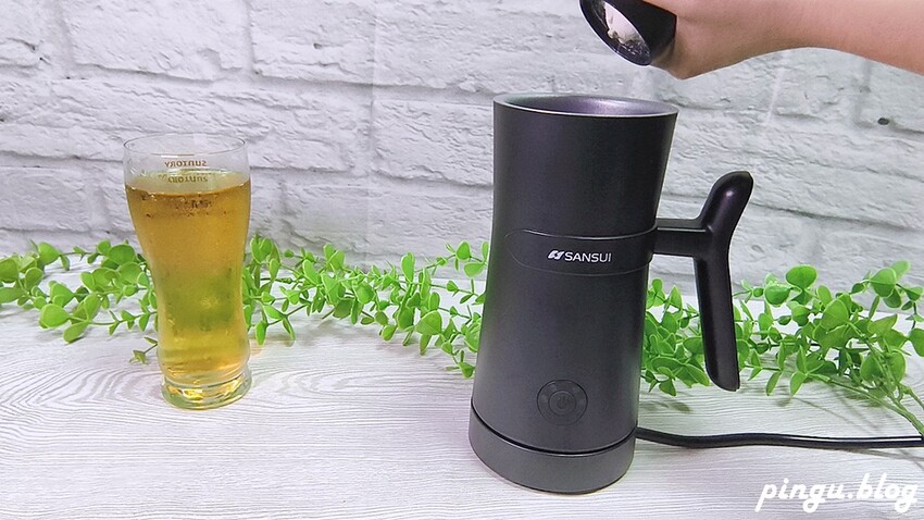 SANSUI山水｜冷熱兩用分離式電動奶泡機 可冷熱奶泡／打發奶蓋／咖啡拉花一機多用