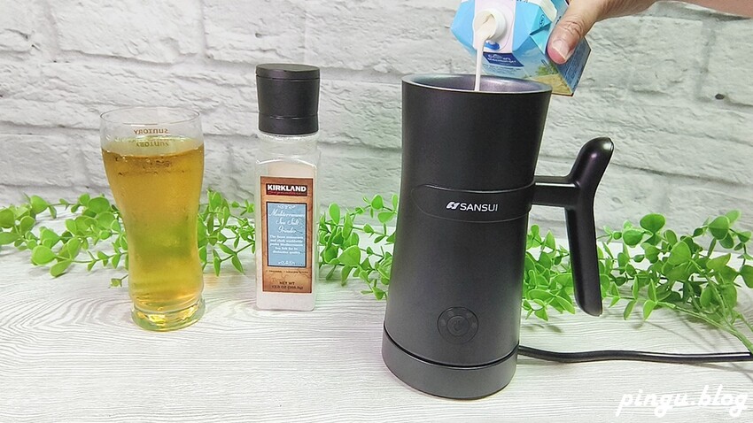 SANSUI山水｜冷熱兩用分離式電動奶泡機 可冷熱奶泡／打發奶蓋／咖啡拉花一機多用