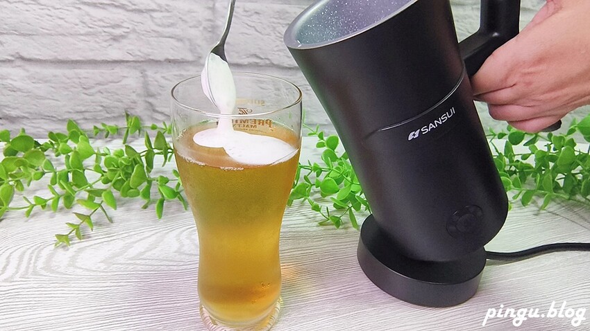 SANSUI山水｜冷熱兩用分離式電動奶泡機 可冷熱奶泡／打發奶蓋／咖啡拉花一機多用