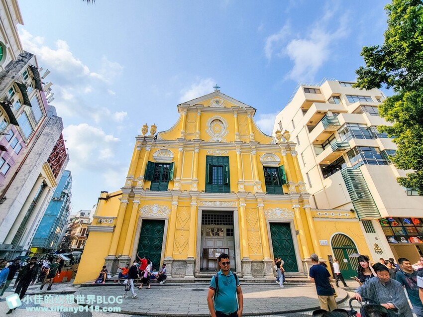 澳門2024澳門自由行/七大必去大三巴牌坊周邊免費景點推薦/議事亭前地、玫瑰聖母堂、戀愛巷/澳門自由行一日遊