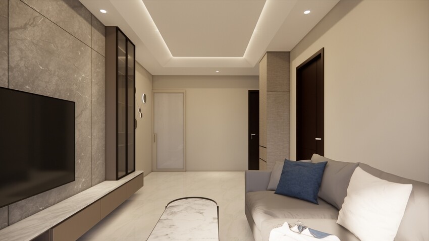 台中室內設計推薦:綻緣空間設計,現代透亮新家,臥室打通大2房