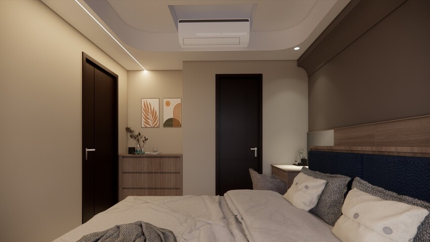 台中室內設計推薦:綻緣空間設計,現代透亮新家,臥室打通大2房