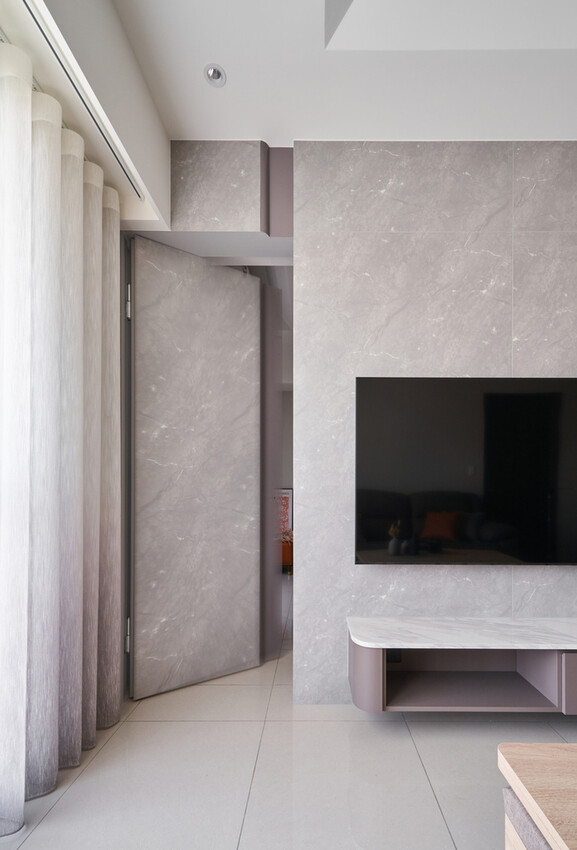 台中室內設計推薦:綻緣空間設計,現代透亮新家,臥室打通大2房