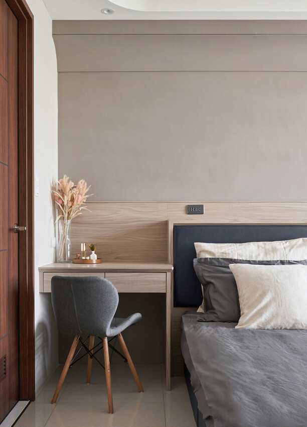 台中室內設計推薦:綻緣空間設計,現代透亮新家,臥室打通大2房