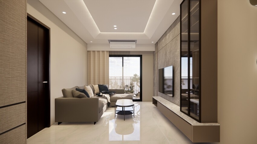 台中室內設計推薦:綻緣空間設計,現代透亮新家,臥室打通大2房