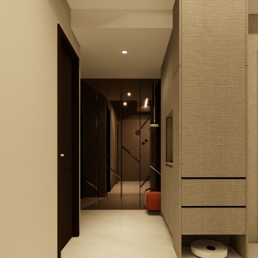 台中室內設計推薦:綻緣空間設計,現代透亮新家,臥室打通大2房