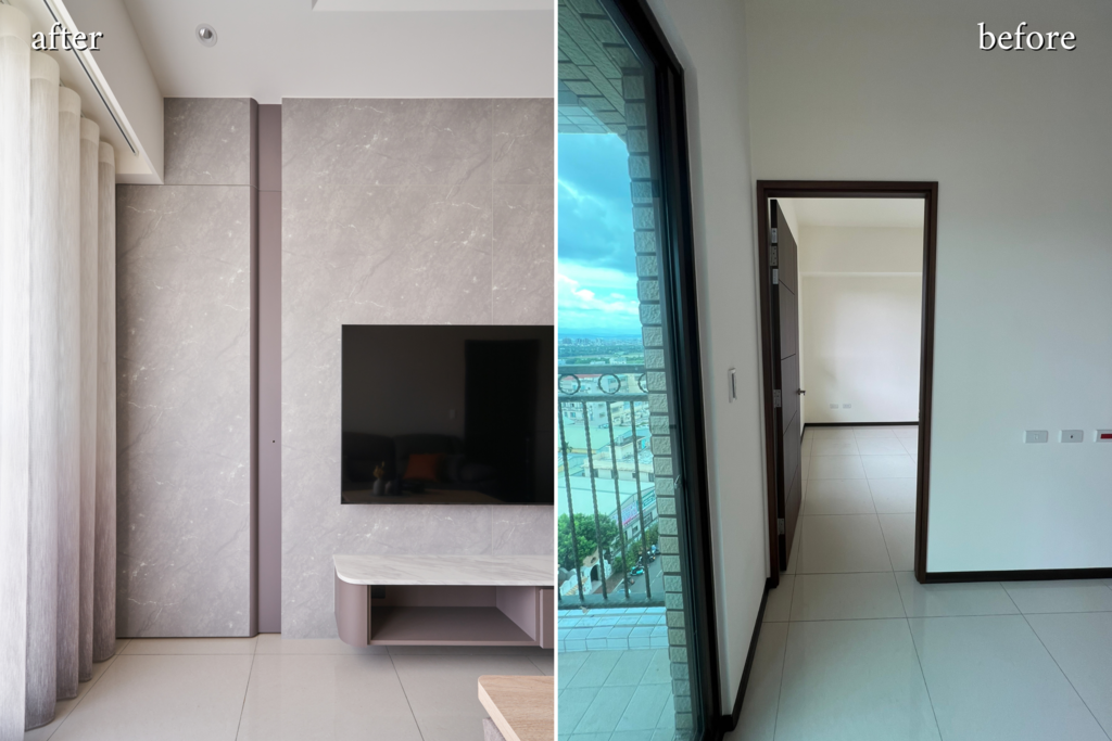 台中室內設計推薦:綻緣空間設計,現代透亮新家,臥室打通大2房