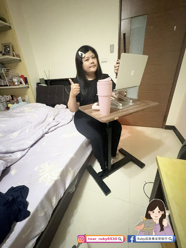 【生活好物開箱】KAKU 小氣壓升降桌，機動性高，移動方便居