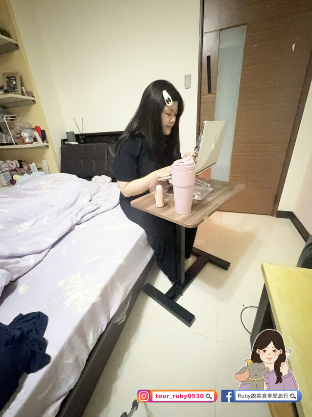 【生活好物開箱】KAKU 小氣壓升降桌，機動性高，移動方便居