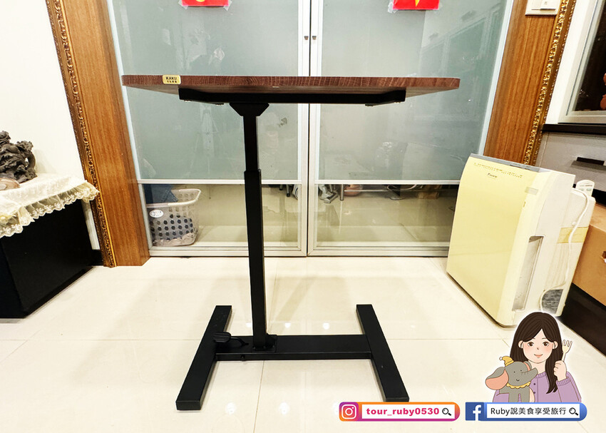 【生活好物開箱】KAKU 小氣壓升降桌，機動性高，移動方便居