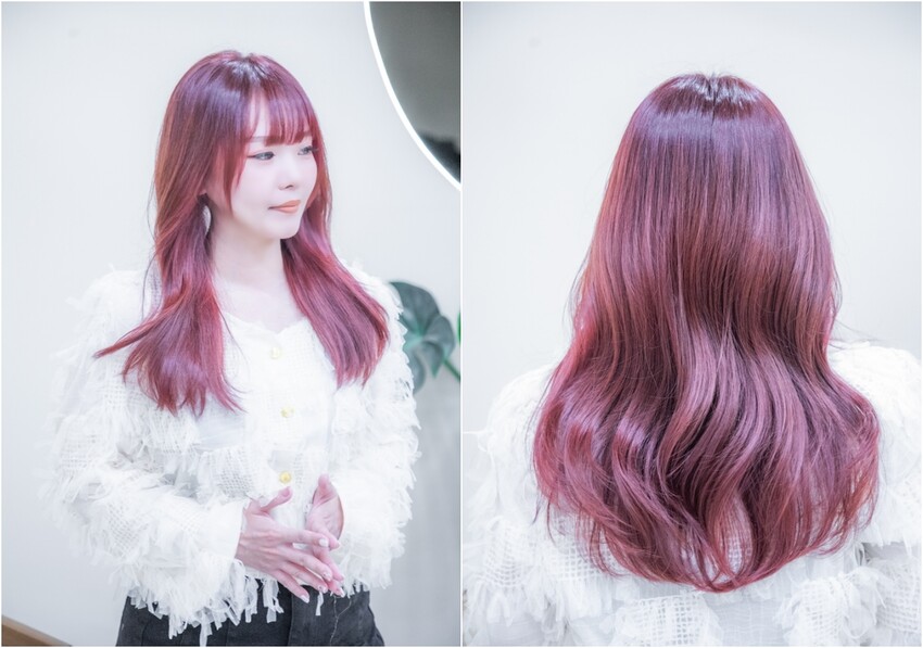 台北平價染髮推薦｜網美必染顯白韓流色系｜大安區職人髮型設計尤拿Una