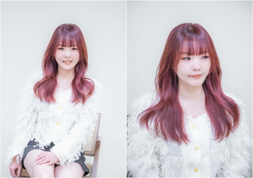 台北平價染髮推薦｜網美必染顯白韓流色系｜大安區職人髮型設計尤拿Una