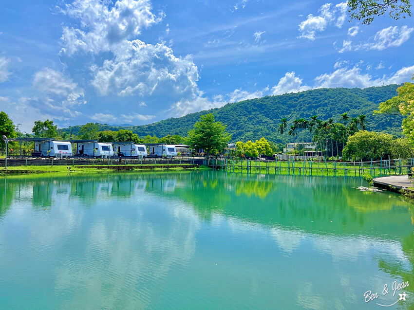 宜蘭縣員山鄉雷公埤》免門票湧泉戲水景點、落羽松秘境、木樁棧橋、環湖步道