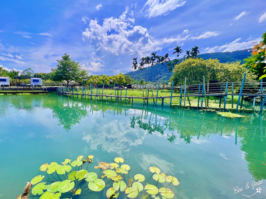 宜蘭縣員山鄉雷公埤》免門票湧泉戲水景點、落羽松秘境、木樁棧橋、環湖步道
