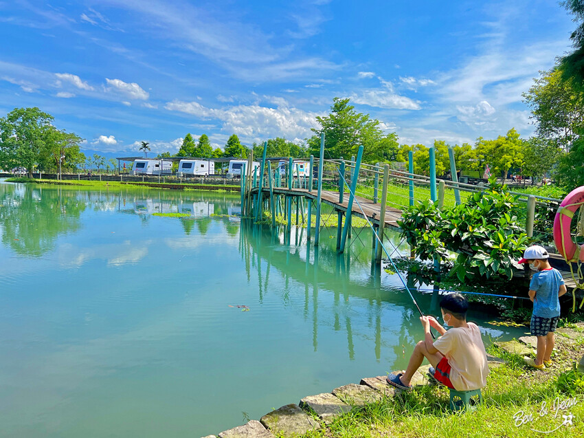 宜蘭縣員山鄉雷公埤》免門票湧泉戲水景點、落羽松秘境、木樁棧橋、環湖步道
