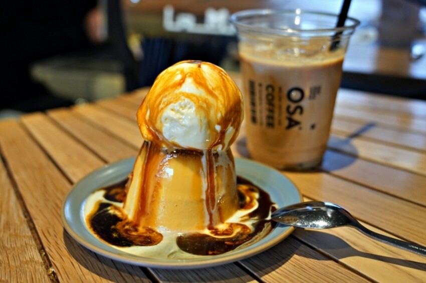 日本【大阪】中崎町|OSA COFFEE,香濃厚實布丁冰淇淋,機場概念主題咖啡廳