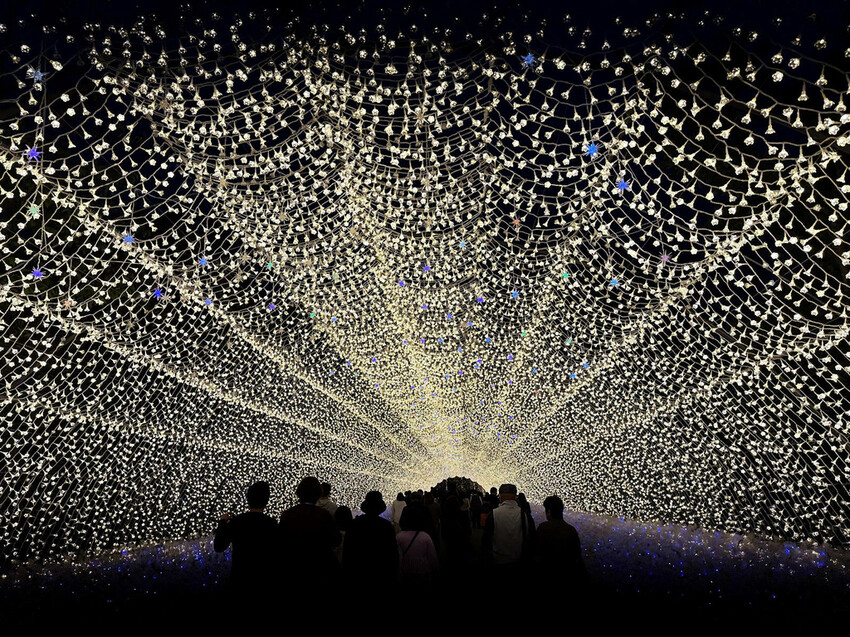 世界級美景,日本最大絢麗夢幻夜間燈光秀,結合花朵與燈飾的「名 世界級美景,日本最大絢麗夢幻夜間燈光秀,結合花朵與燈飾的「名