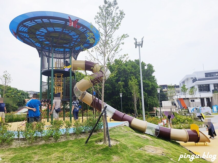 彰化縣員林市彰化特色公園｜員林三和公園 員林共融式公園  3層樓高塔溜滑梯 首座四合一公園