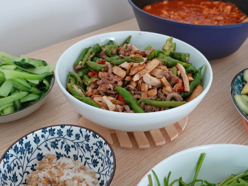 食譜|豆乾肉絲炒糯米椒Stir-fried Pork with Manganji Sweet Pepper and Dried Tofu