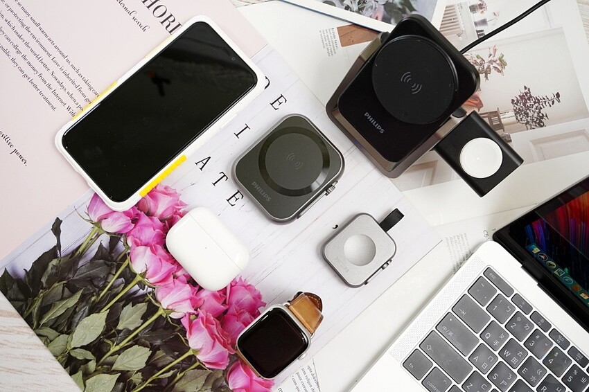PHILIPS 黑金剛三合一磁吸充電系列｜探索未來充電新趨勢，3 in 1『手機、手錶、耳機』同時無線充電