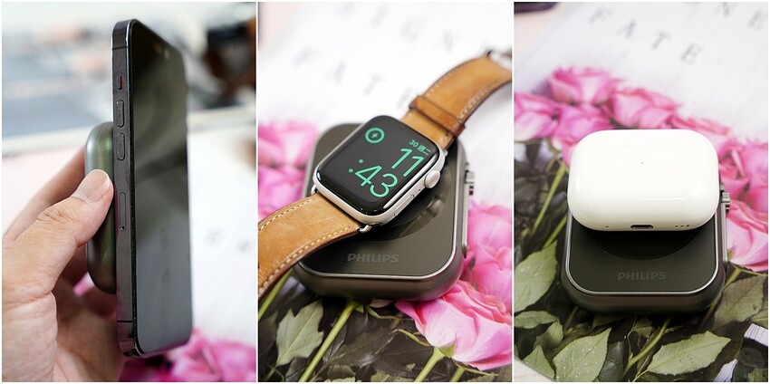 選取 PHILIPS 黑金剛三合一磁吸充電系列｜探索未來充電新趨勢，3 in 1『手機、手錶、耳機』同時無線充電	 PHILIPS 黑金剛三合一磁吸充電系列｜探索未來充電新趨勢，3 in 1『手機、手