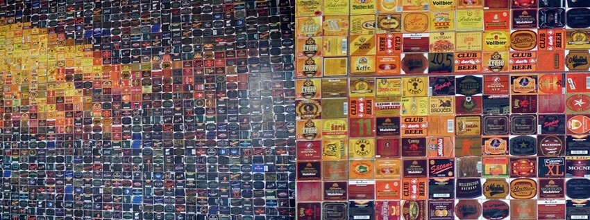 屏東縣恆春鎮恆春｜恆春3000啤酒博物館：巨大啤酒杯牆、蒙娜麗莎的微笑酒標牆及在地限定精釀啤酒。