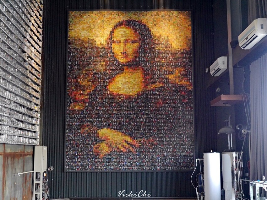 屏東縣恆春鎮恆春｜恆春3000啤酒博物館：巨大啤酒杯牆、蒙娜麗莎的微笑酒標牆及在地限定精釀啤酒。