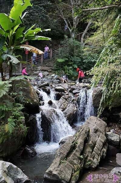 宜蘭縣礁溪鄉五峰旗瀑布＋抺茶山》爬山戲水烤肉好去處，瀑布步道輕鬆好走適合親子踏青！攻頂有著抺茶景色的一日郊山！