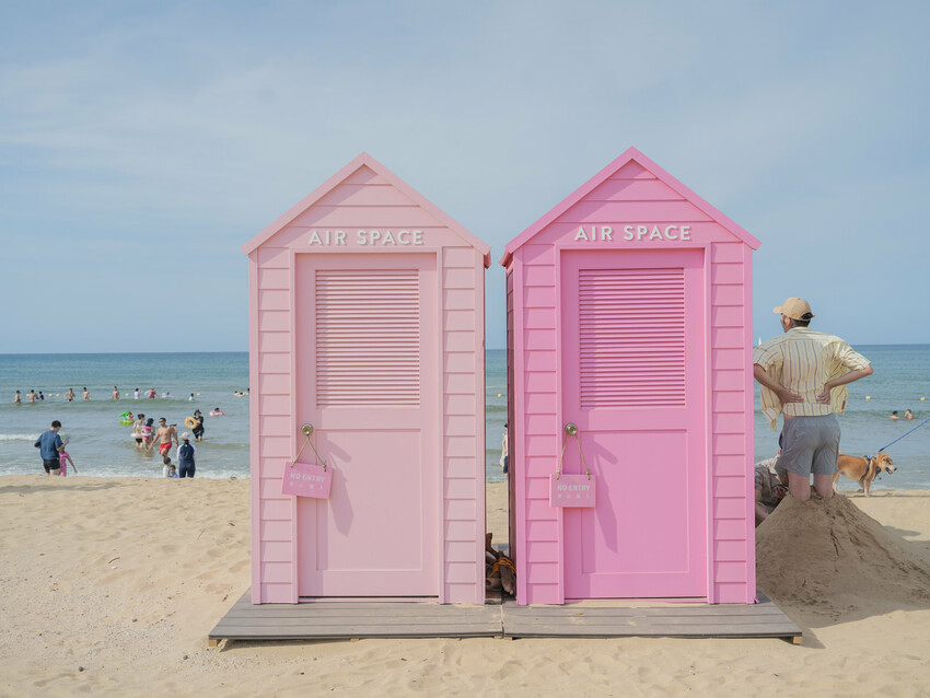 福隆沙雕藝術季 》LINE FRIENDS 明星沙雕主題、粉 DSC03539