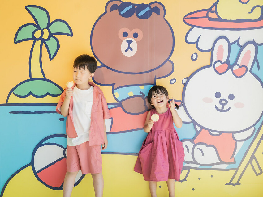 福隆沙雕藝術季 》LINE FRIENDS 明星沙雕主題、粉 DSC03479