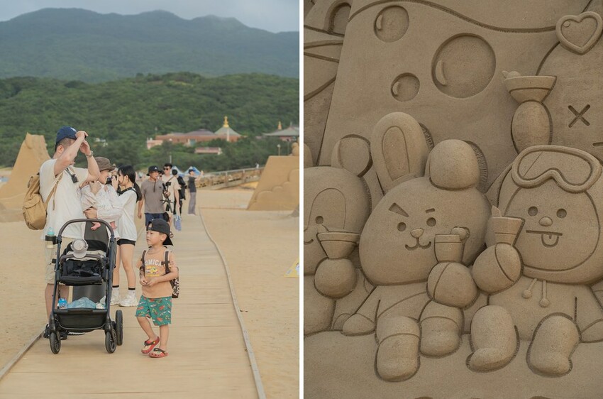 福隆沙雕藝術季 》LINE FRIENDS 明星沙雕主題、粉 DSC03644-side