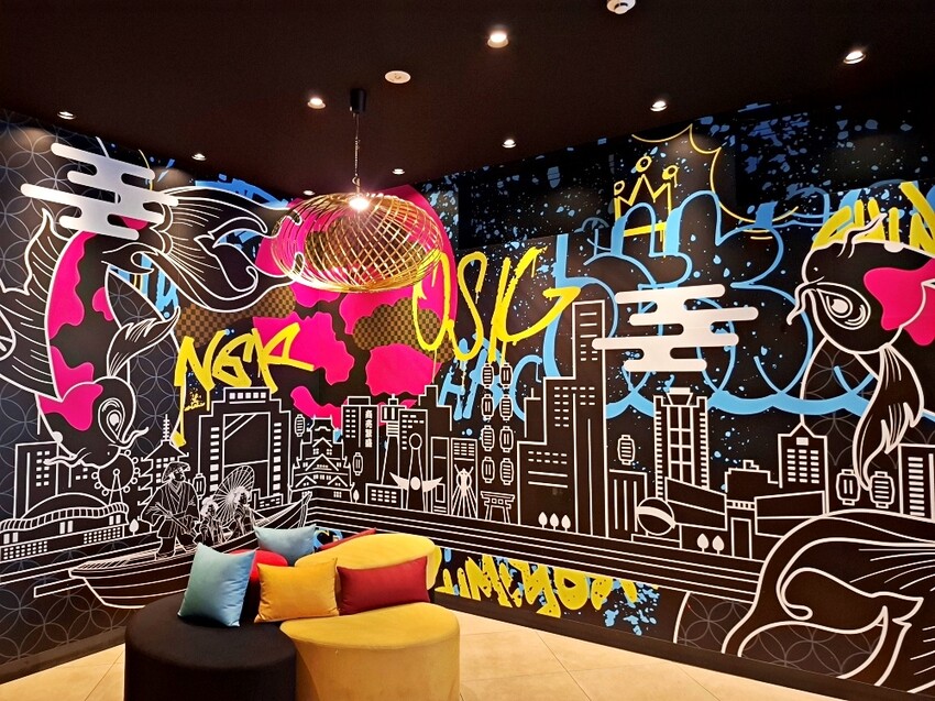 捷絲旅 大阪心齋橋｜美式風格塗鴉網美牆 超chill｜免費無